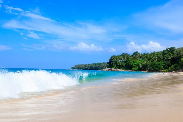 Vue paysage surin beach vacances d'été Phuket Thaïlande