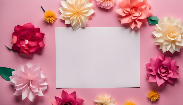 vue photo de haut du mois et des fleurs pour la fête de la femme