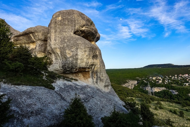 Vue pittoresque des sphinx Bakhchisarai Bakhchisarai Crimée Russie La péninsule de Crimée