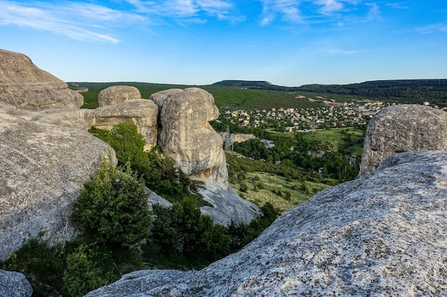 Vue pittoresque des sphinx Bakhchisarai Bakhchisarai Crimée Russie La péninsule de Crimée