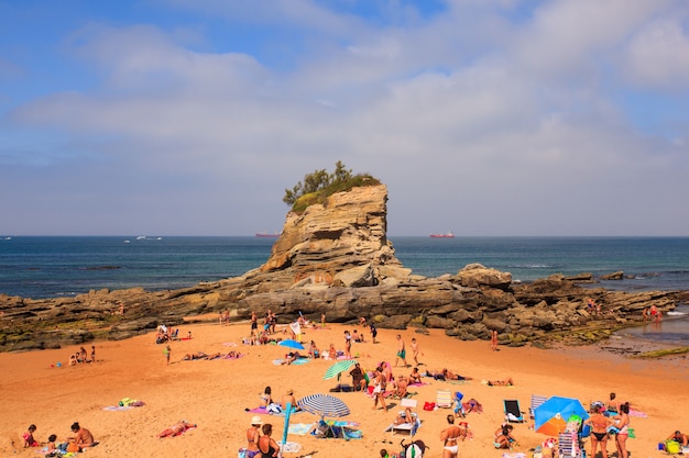 Vue de la plage de chameaux à Santander