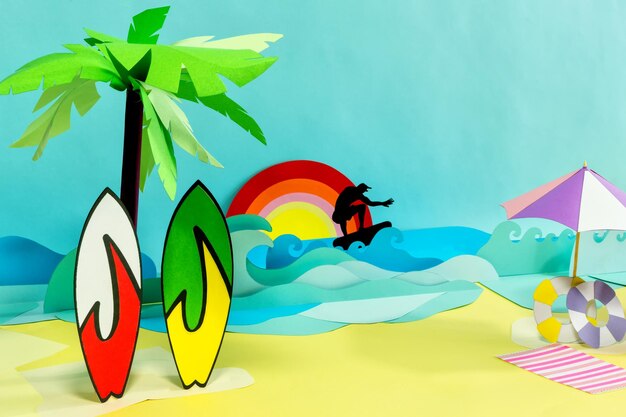 Vue sur la plage sur Creative Paper Craft