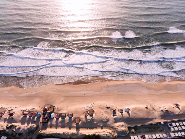 Photo vue de la plage en haut angle