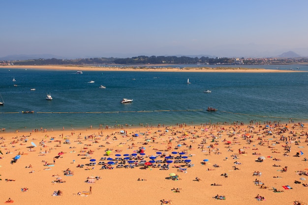 Vue de la plage de Santander