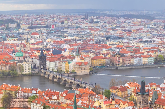 Vue de Prague de la cathédrale St Vitus Prague République Tchèque