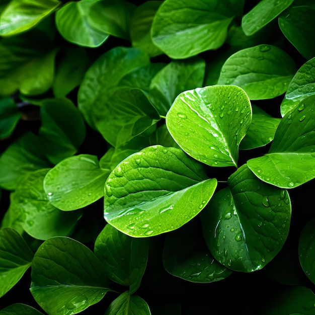 Vue de près des feuilles vertes dans la nature