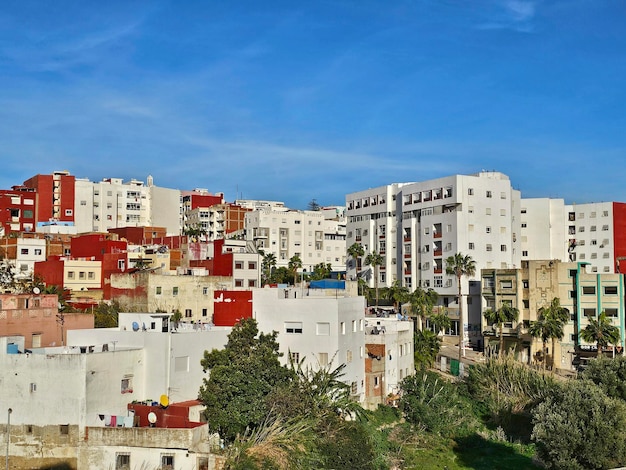 Photo vue d'un quartier de tetouan au maroc