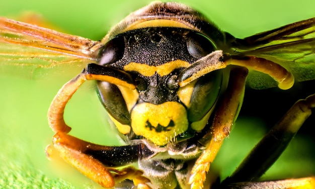 Vue rapprochée de l'abeille