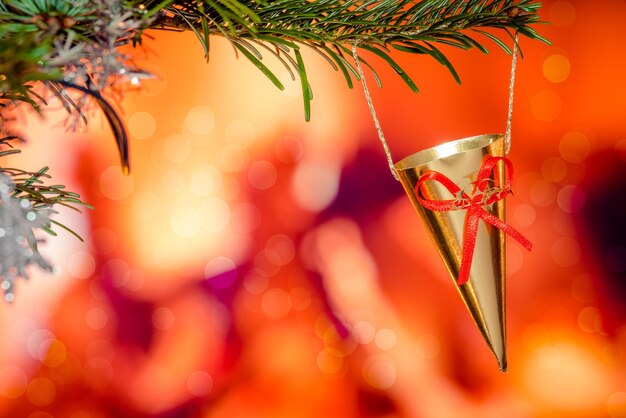 Vue rapprochée de l'arbre de Noël