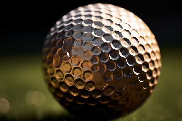 Photo vue rapprochée de la balle de golf