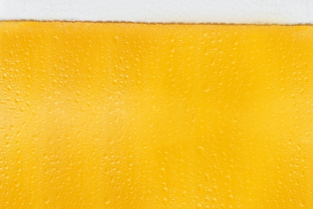 Vue rapprochée de la bière avec le concept de l'Oktoberfest en mousse blanche