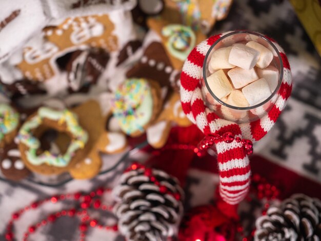 Photo vue rapprochée des biscuits de noël