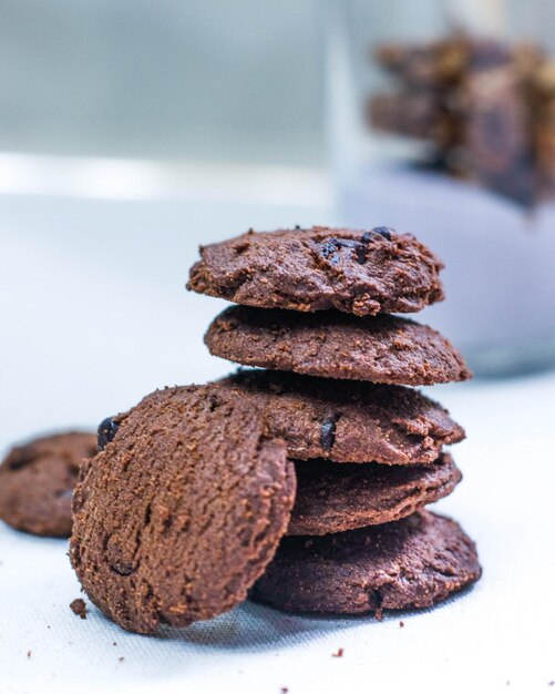 Photo vue rapprochée des biscuits sur la table