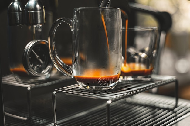 Vue rapprochée de la boisson sur la table