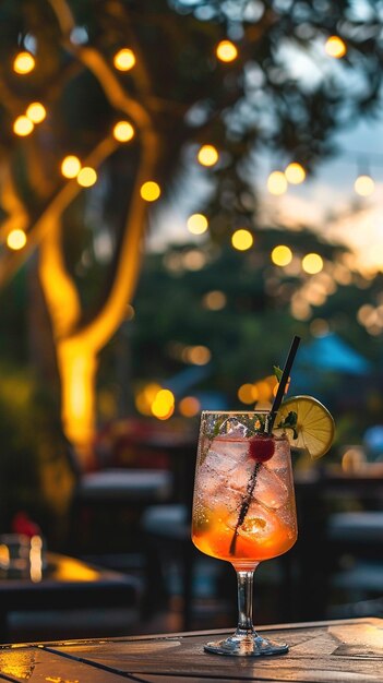 Vue rapprochée des boissons de verre sur la table