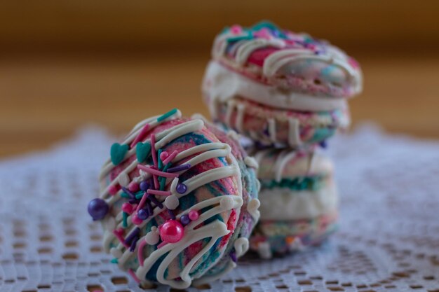 Vue rapprochée des bonbons sur la table