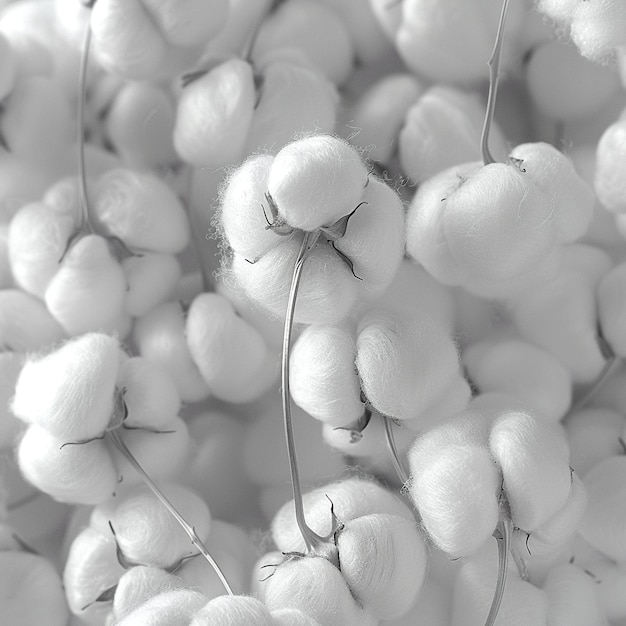 Photo vue rapprochée des boules de coton moelleuses