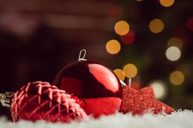 Vue rapprochée de boules rouges