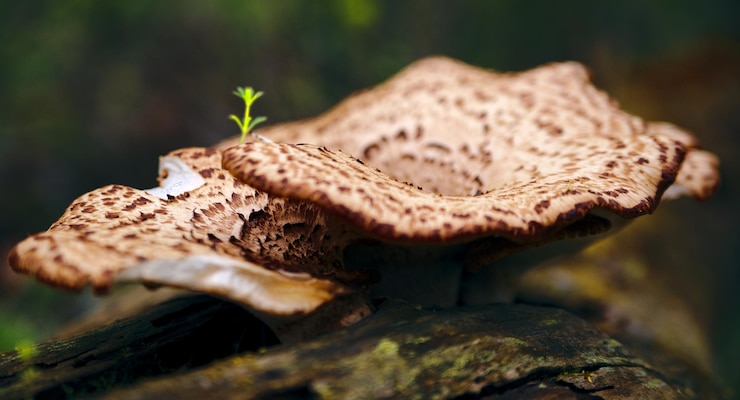 Photo vue rapprochée de champignons en plein air