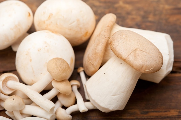 Vue rapprochée des champignons sur la table