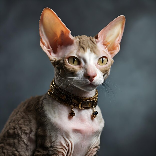 Vue rapprochée d'un chat Cornish Rex