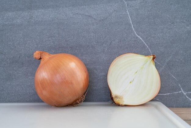 Photo vue rapprochée des citrouilles sur la table