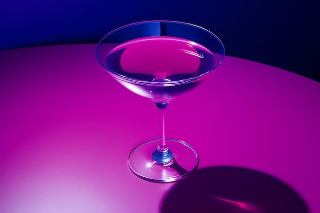 Vue rapprochée d'un cocktail ou d'une boisson violet