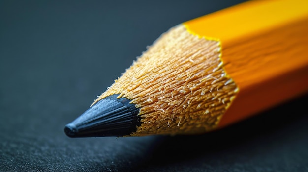 Vue rapprochée d'un crayon avec un fond flou