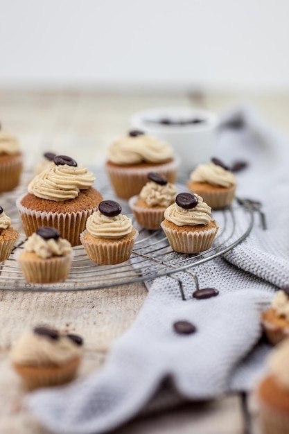 Vue rapprochée des cupcakes sur la table