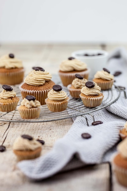 Vue rapprochée des cupcakes sur la table