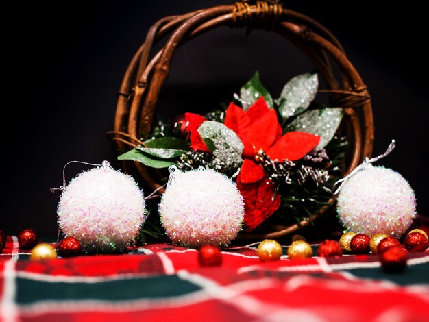 Photo vue rapprochée de la décoration de noël