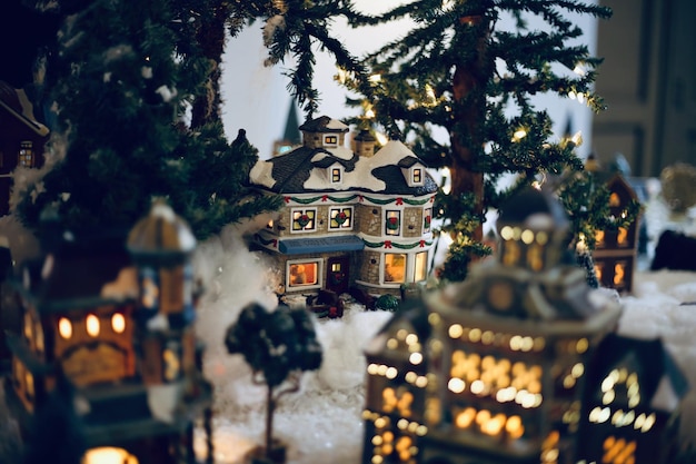 Photo vue rapprochée des décorations de noël