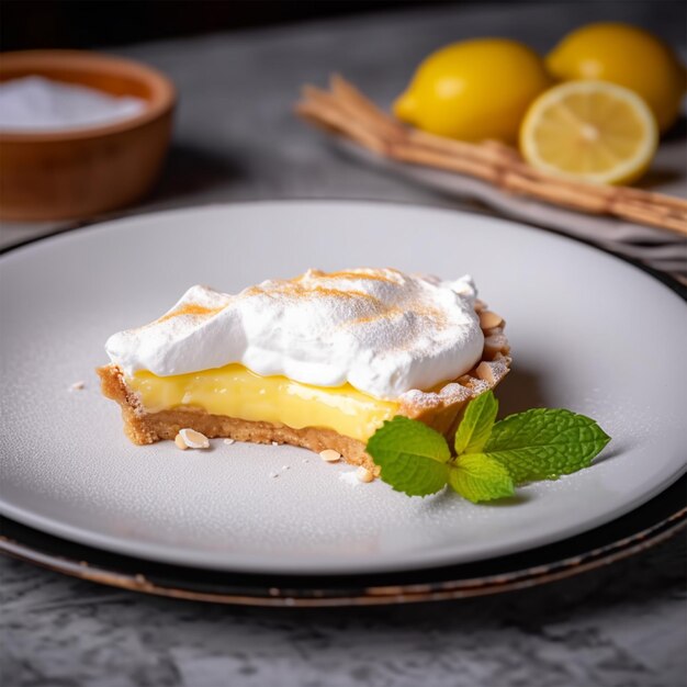 Vue rapprochée du beau dessert sucré élégant