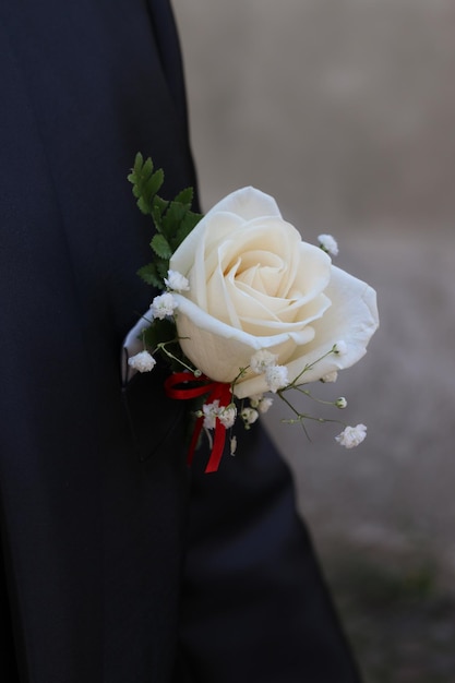 Photo vue rapprochée du bouquet de roses