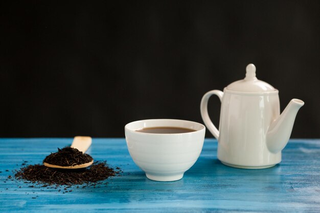 Vue rapprochée du café sur la table