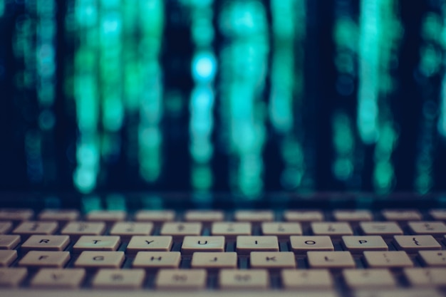 Vue rapprochée du clavier d'ordinateur