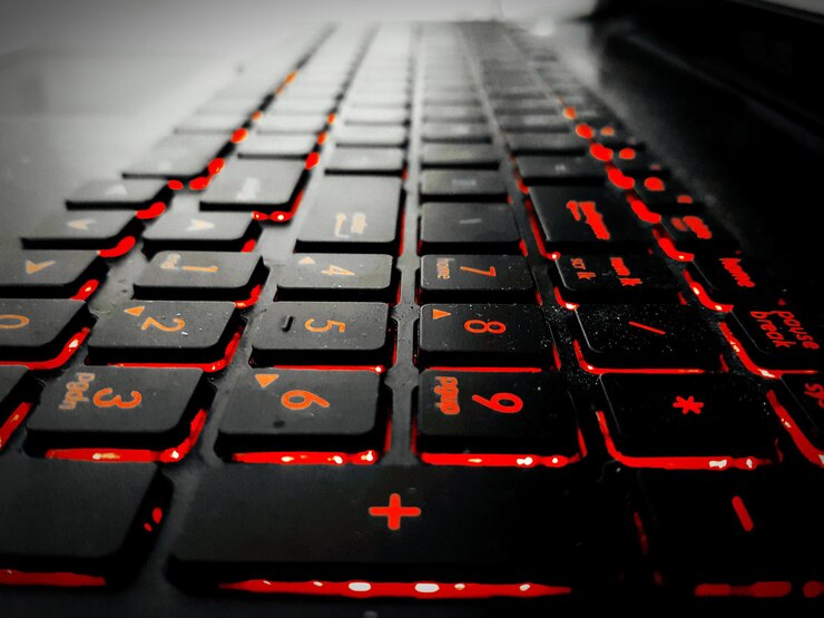 Photo vue rapprochée du clavier d'ordinateur