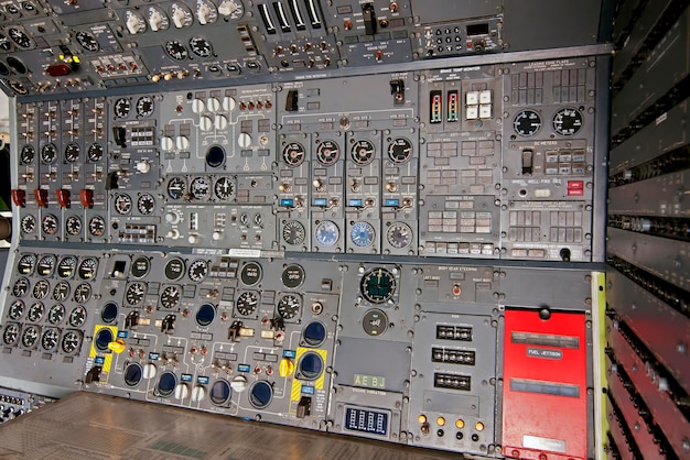 Vue rapprochée du cockpit de l'avion