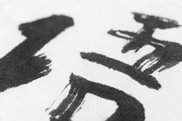 Vue rapprochée du concept d'encre chinoise