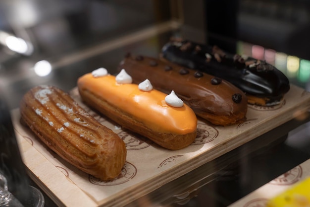 Vue rapprochée du dessert sur la table