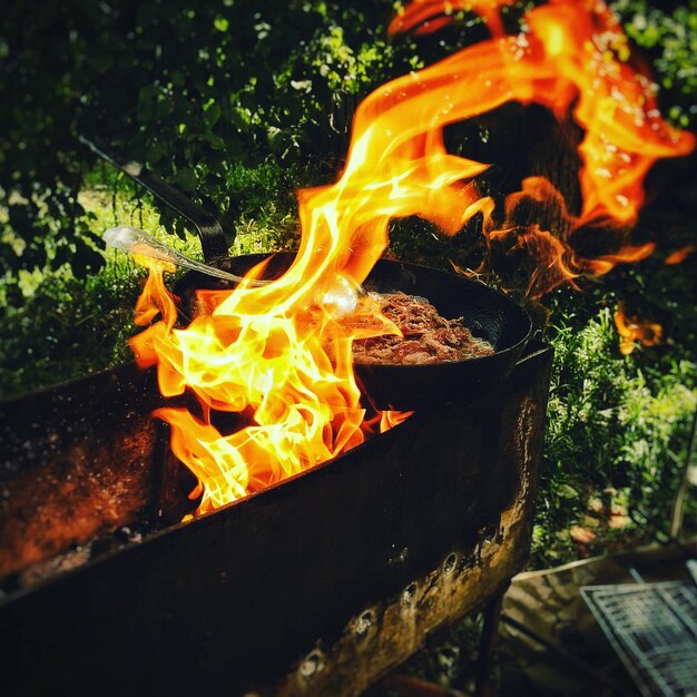 Photo vue rapprochée du feu