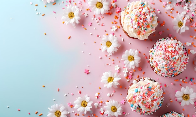 Vue rapprochée du gâteau de Pâques sur un fond en gradient