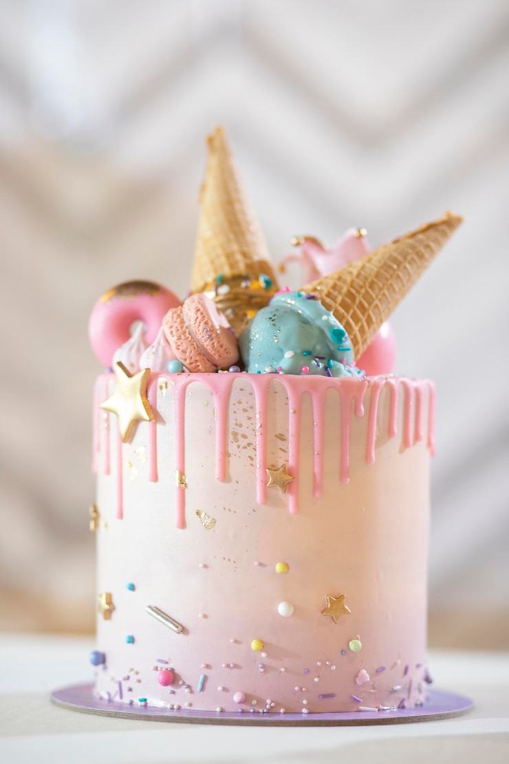 Photo vue rapprochée du gâteau sur la table
