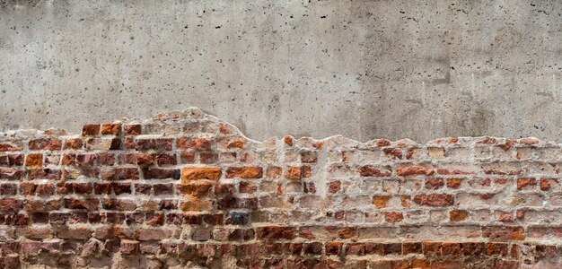 Vue rapprochée du mur de briques