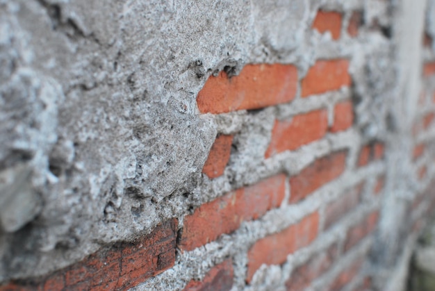 Photo vue rapprochée du mur de briques