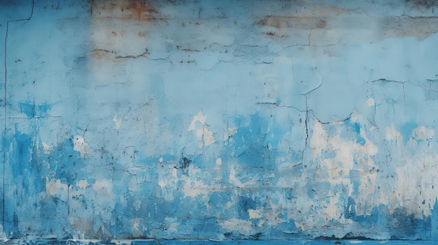 Vue rapprochée du mur grunge bleu