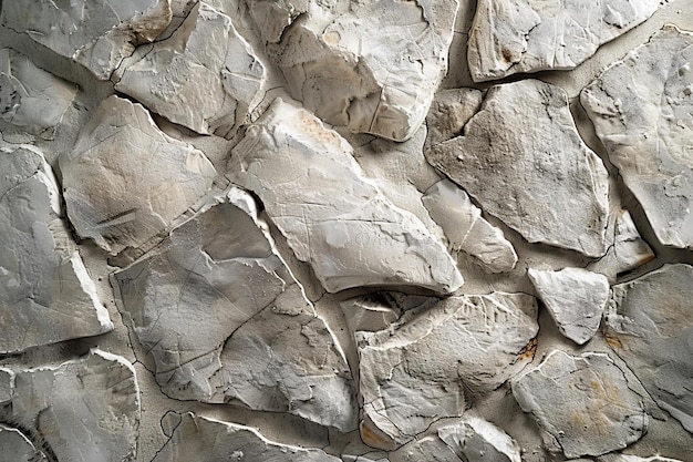 Photo vue rapprochée du mur de pierre de poussière de taupe avec des textures naturelles