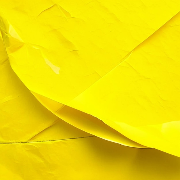 Photo vue rapprochée du papier blanc jaune foncé froissé et ridé