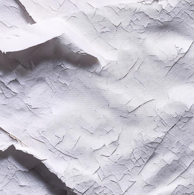 Photo vue rapprochée du papier brun blanc, du papier froissé et plissé