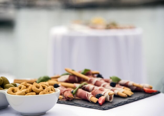 Photo vue rapprochée du petit déjeuner sur la table